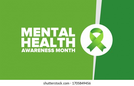 Mental Health Awareness Month May Annual Stock Vector (Royalty Free ...