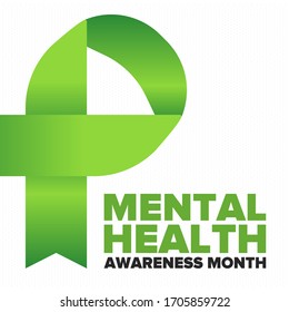 Mental Health Awareness Month in May. Annual campaign in United States. Raising awareness of mental health. Control and protection. Prevention campaign. Medical health care design. Vector illustration