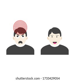 Mental Health Awareness Month in May. Annual campaign in United States. Raising awareness of mental health. Control and protection.  Vector illustration