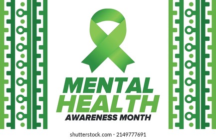 Mental Health Awareness Month May Annual Stock Vector (Royalty Free ...