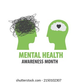 Mental Health Awareness Month. Psychotherapy. Psychology illustration