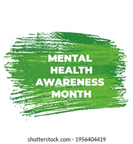 Mental Health Awareness Month typography poster. Annual event in May. Vector template for banner, flyer, etc.
