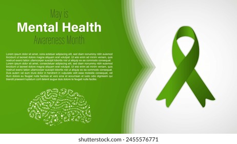 Mental Health Awareness Month, vector illustration