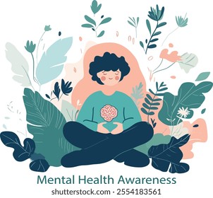 mental health awareness related poster. Concept of mental health.