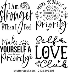 mental health awareness retro design, mental health matters t-shirt vector illustrations, mental health t-shirt design bundle