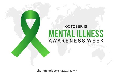 Mental Health Awareness week an annual campaign awareness of mental health observed each year during the first full week of October. Vector design illustration template design.