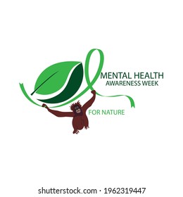 Mental Health Awareness Week Concept. Nature Illustration Vector