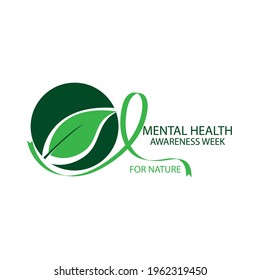 Mental Health Awareness Week Concept. Nature Illustration Vector