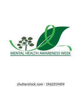 Mental Health Awareness Week Concept. Nature Illustration Vector