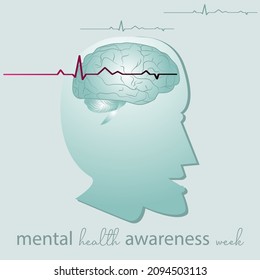 mental health awareness week concept. illustration vector