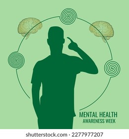 mental health awareness week concept. illustration vector