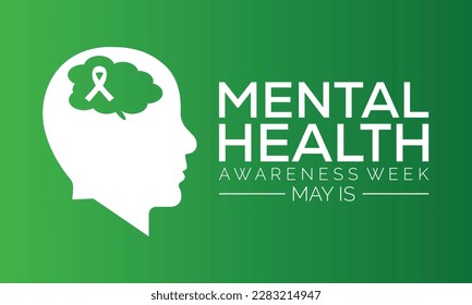 Mental Health Awareness Week in May. madicale banner design template Vector illustration background.