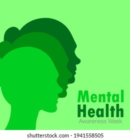 Mental Health Awareness Week Vector Illustration.
