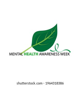 Mental Health Awareness Week Web Banner Design. Nature Priority Theme. Illustration