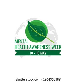 Mental Health Awareness Week Web Banner Design. Nature Priority Theme. Illustration