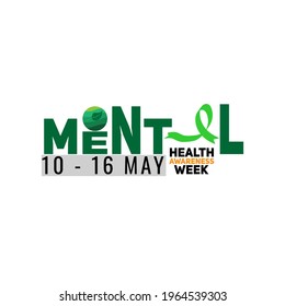 Mental Health Awareness Week Web Banner Design. Illustration Vector