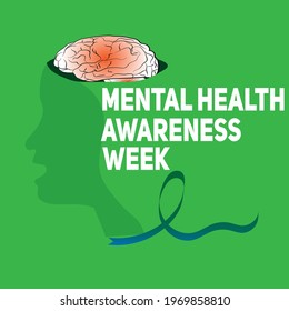 Mental Health Awareness Week Web Banner Stock Vector (Royalty Free ...