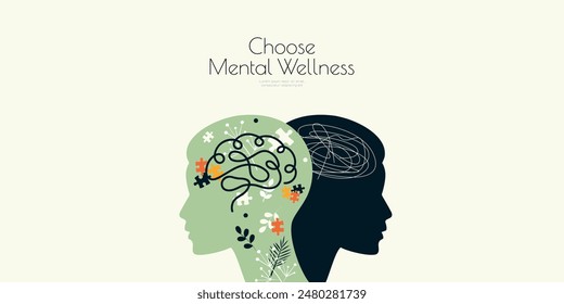 Mental Health banner. Choose Mental Wellness.