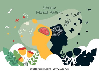 Mental Health banner. Choose Mental Wellness.