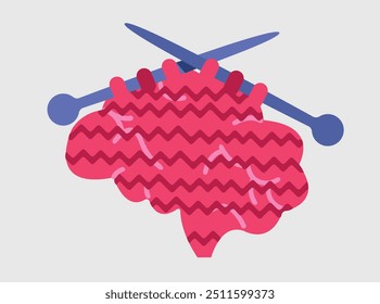 Ilustração do ajuste da reconexão do cérebro da saúde mental