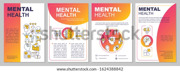 Mental Health Brochure Template Psychiatry Flyer Stock Vector (royalty 