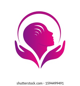 Mental Health Care Logo Vector Design Stock Vector Royalty Free 1594499491