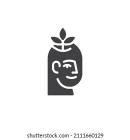 Icono vectorial del Coaching de salud mental. signo plano relleno para concepto móvil y diseño web. Icono de glifo de crecimiento personal. Símbolo, ilustración del logotipo. Gráficos vectoriales