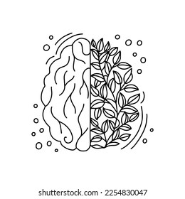 Mental health concept. Doodle vector illustration.