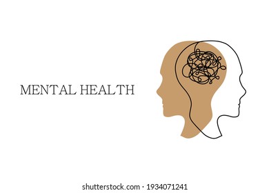 Mental Health Concept. Medical Care For Stress, Anxiety, Depression.