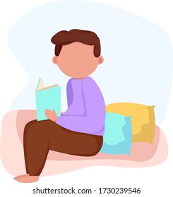 Mental health concept. Self-care brain development, reading a book