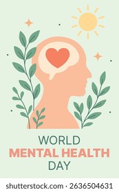 Mental health concept vector artwork. Emotional and psychological support, therapy, and awareness of depression, anxiety, and mental wellness.
