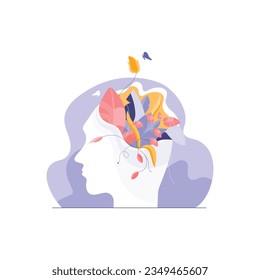 Mental Health Day Concept, Calm or Peace Mind, psychological or behavioral health, Fight against Stress, Depression