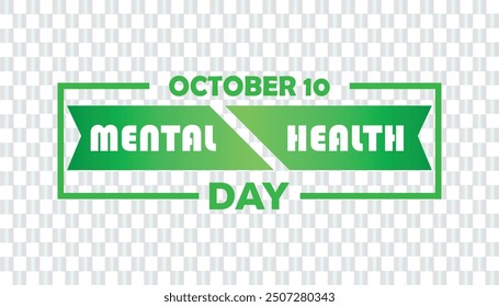 Mental Health day is observed every year on October. Medical Healthcare Awareness concept. background, placard, banner template Vector illustration design.