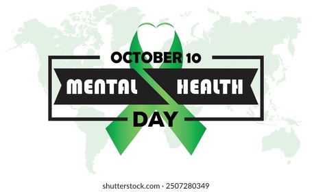 Mental Health day is observed every year on October. Medical Healthcare Awareness concept. background, placard, banner template Vector illustration design.