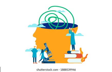 mental health depression awareness flat illustration vector design template banner