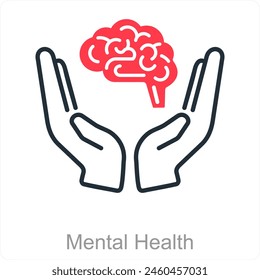 Salud mental y depresión icono concepto