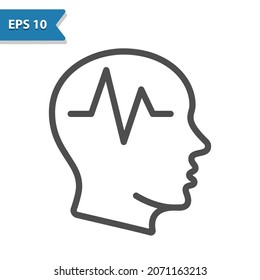 Mental Health, Depression Icon. Professional, pixel perfect icon, EPS 10 format.