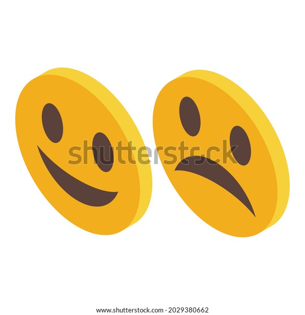 Mental Health Emoji Icon Isometric Vector Stock Vector (Royalty Free ...