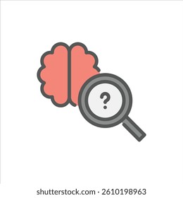 mental health filled outline icon. checkup color line illustration.