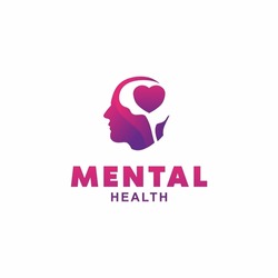 Mental Health First Aid Logo, Human Think Health, Healthy Mind Logo Creative Color Modern
