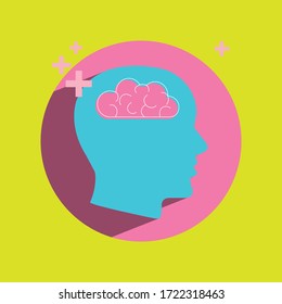 Mental health , flat design 