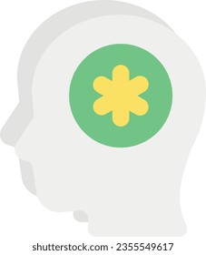 mental health flat icon design style 