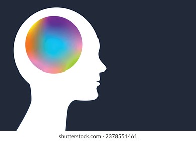 mental health head mental patient head symbol with different emotions