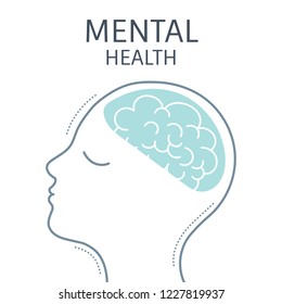 Mental health and a healthy mind vector