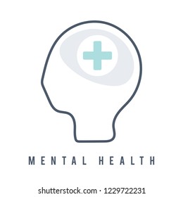 Mental health and a healthy mind vector