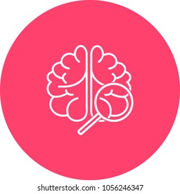 mental health, human brain with magnifier image