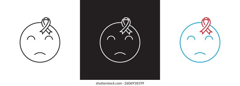 Mental Health icon. Awareness, mental, intellect etc.  Design for websites, mobile interfaces, presentations, and visual branding. Vector illustration. isolated on white and black background. EPS 10 