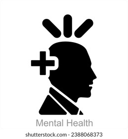 Mental Health and mental icon concept