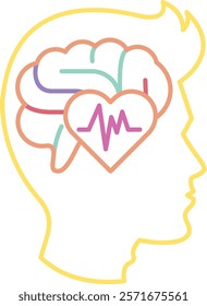 Mental health Icon - Dual Tone Style - Social Anxiety Theme