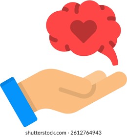Mental Health Icon Flat Vector Illustration